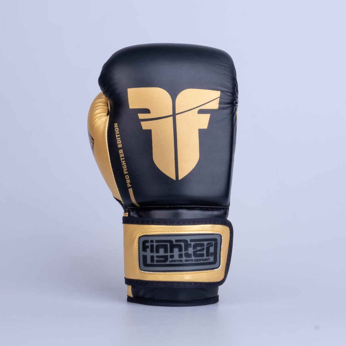Gants de boxe Fighter Training PU - noir/or, FBG-TRP-001