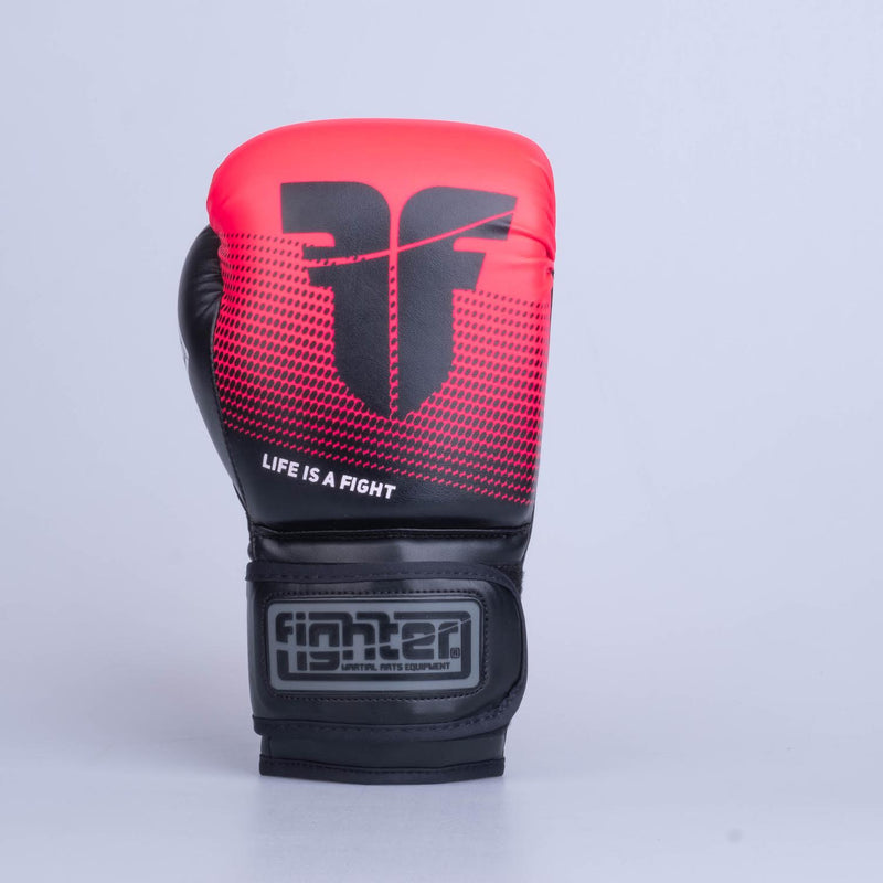 Fighter Boxing Gloves Training PU - black/pink, FBG-TRP-003