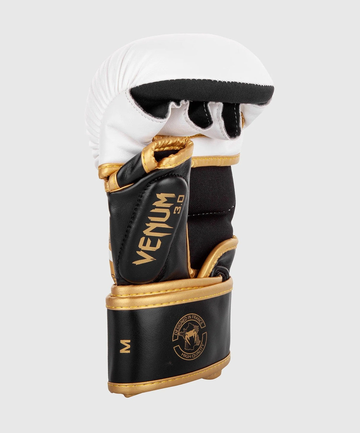 Venum Challenger 3.0 MMA Sparring Gloves – White/Gold, VENUM-03541-520