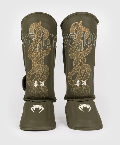 Venum Serpenti Shin Guards – Khaki/Bronze, VENUM-05757-590
