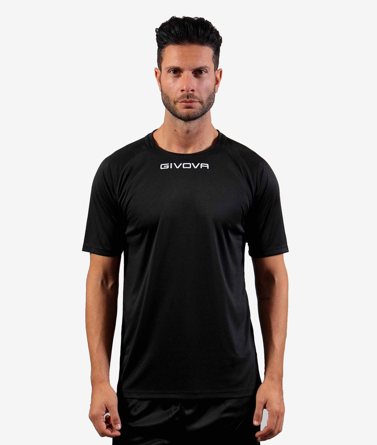 Camiseta de Interlock Givova Capo-Negro, Mac03-0010