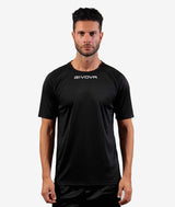 Camiseta de Interlock Givova Capo-Negro, Mac03-0010