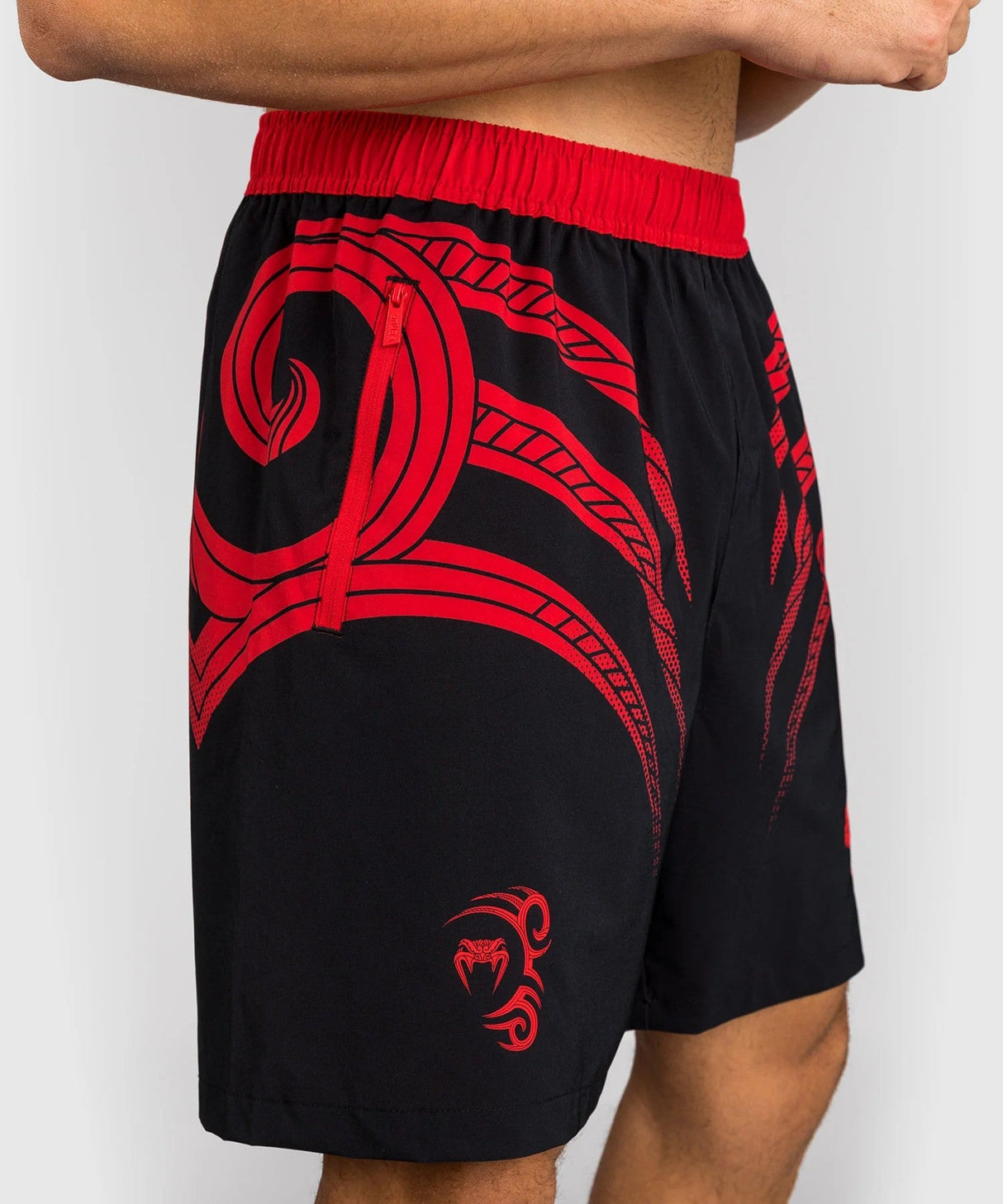 Venum x Mike Tyson Tiger Training Shorts – Black/Red, VENUM-06037-100