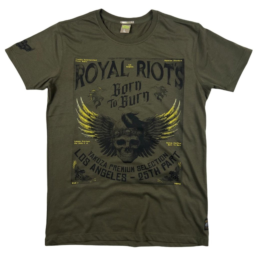 Camiseta premium de Yakuza Riots Royal - Olive, 3702