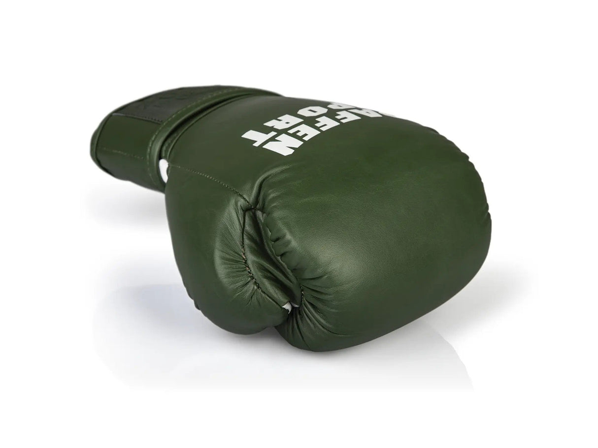 Paffen Sport “PRO KLETT” Training Boxing Gloves – Olive/White, 2113560