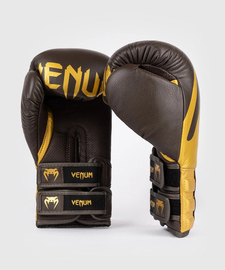 Guantes de boxeo de reverso de venos-marrón/oro, venum-05411-058