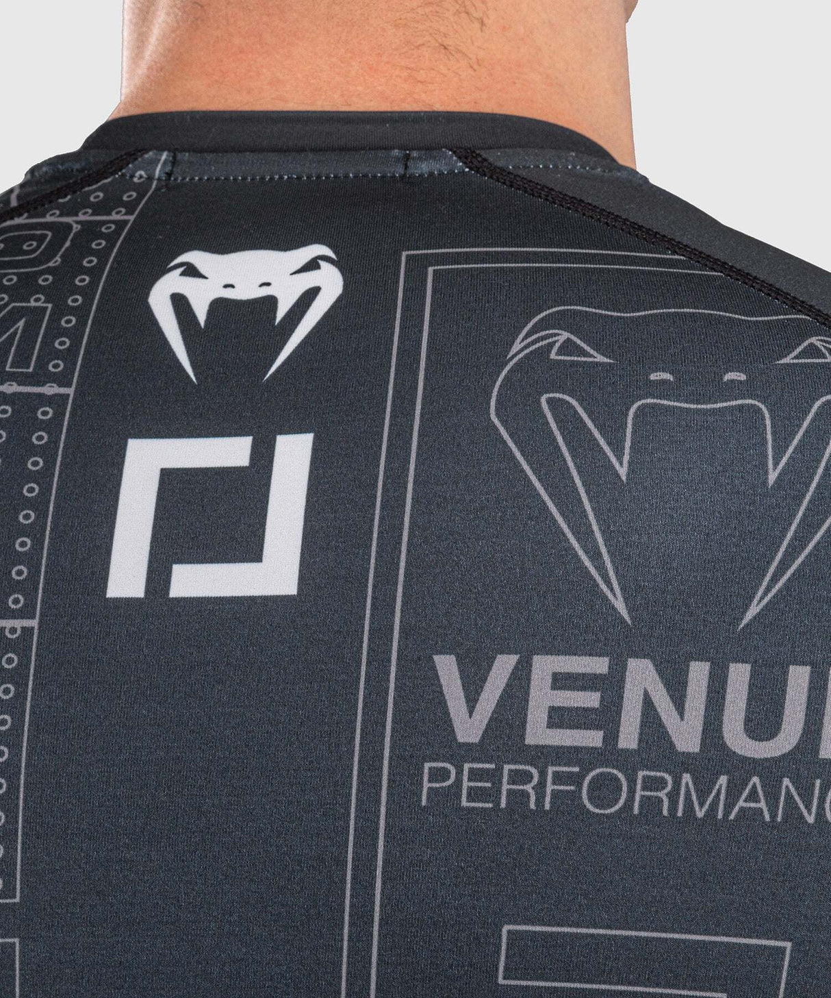Venum Karate Combat Long Sleeve Rashguard - Black/Grey, VENUM-06227-109