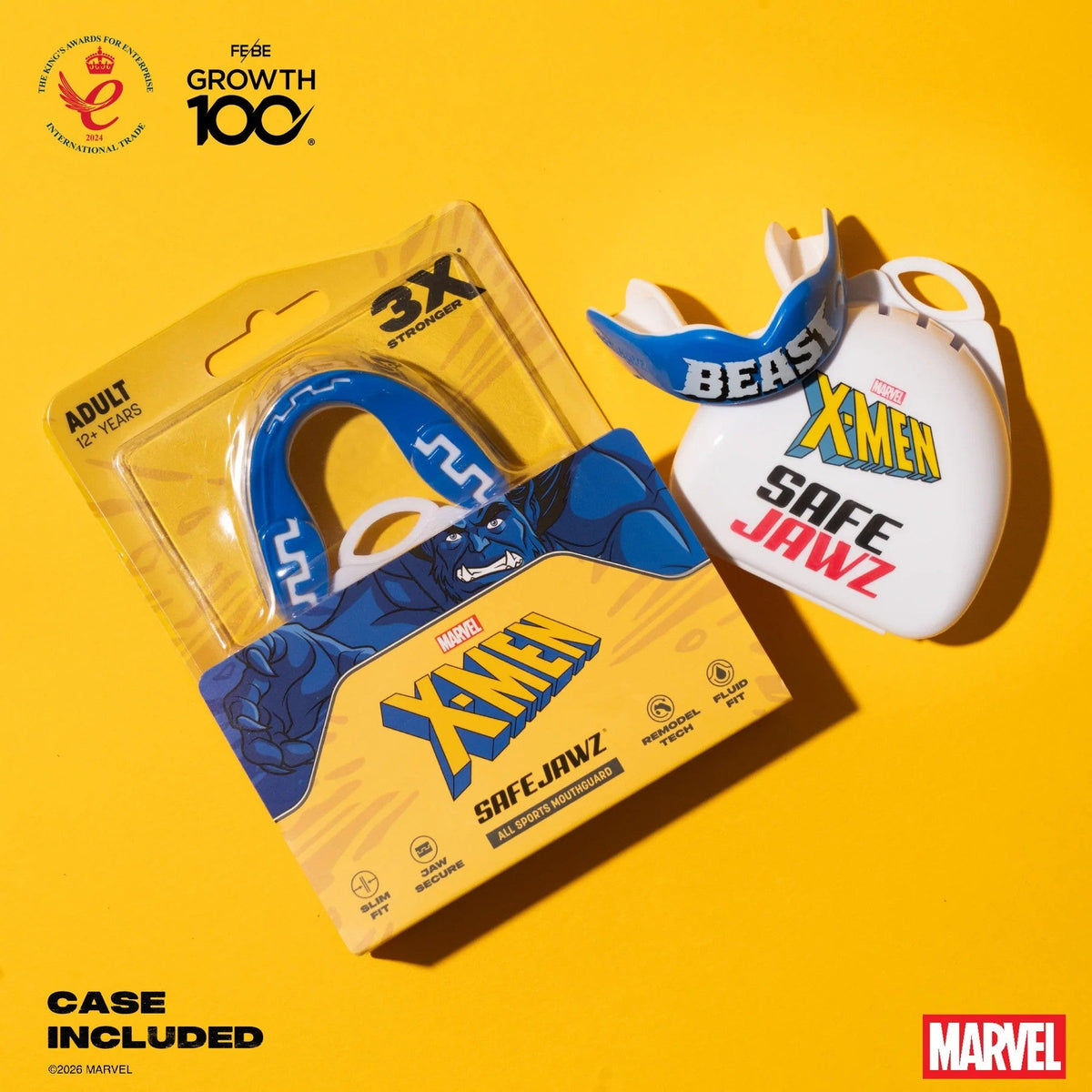 SAFEJAWZ Marvel X-Men Beast Mouthguard – Blue, SJBeast