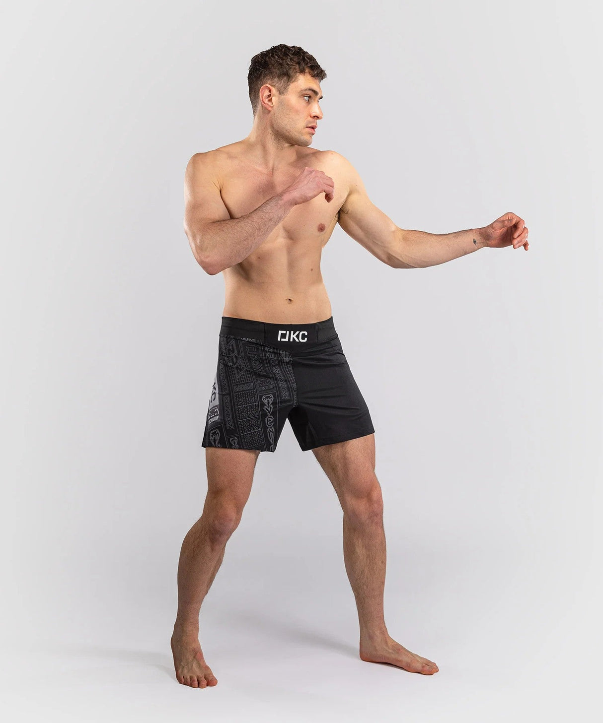 Fight Shorts Venum Karate Combat - Black/Grey, VENUM-06230-109