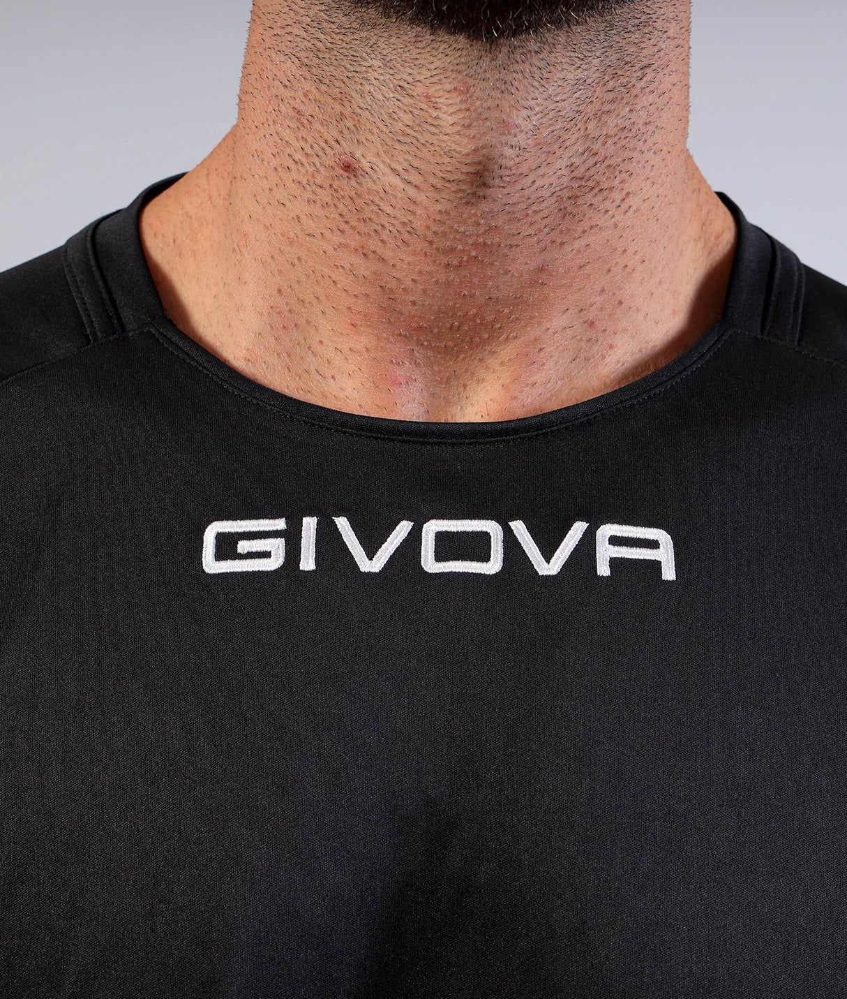 Camiseta de Interlock Givova Capo-Negro, Mac03-0010