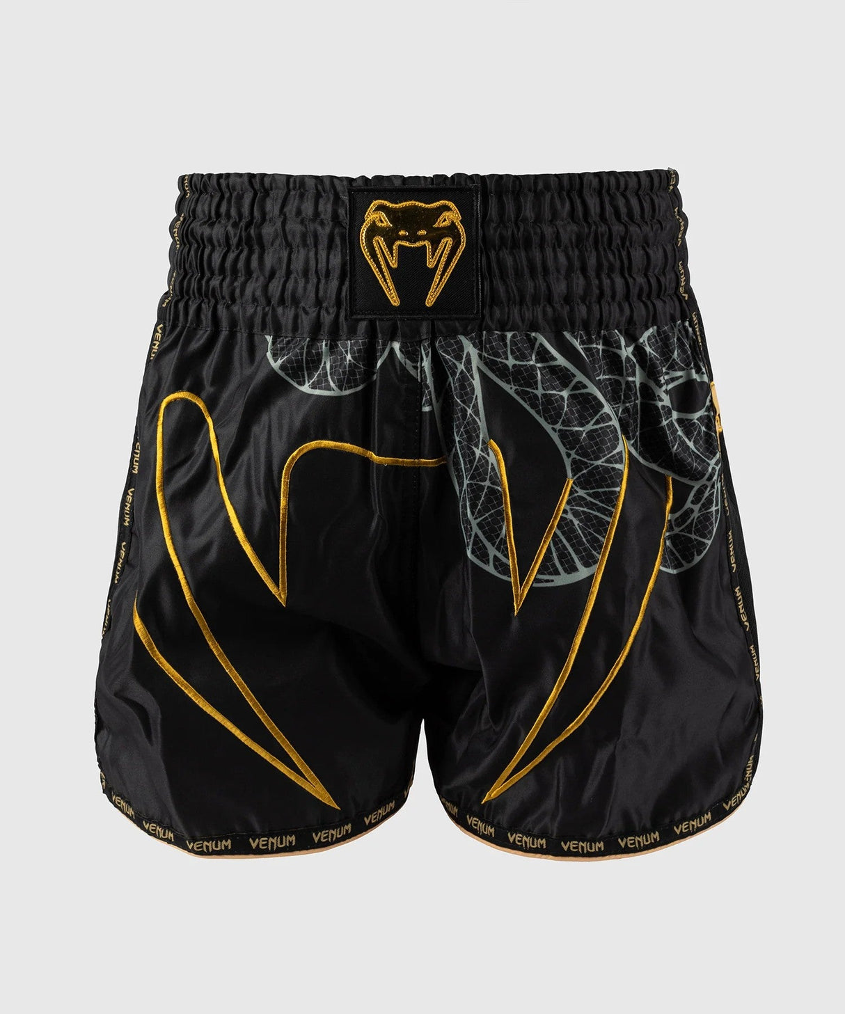 Venum Serpenti Muay Thai Shorts – Black/Gold, VENUM-05753-109
