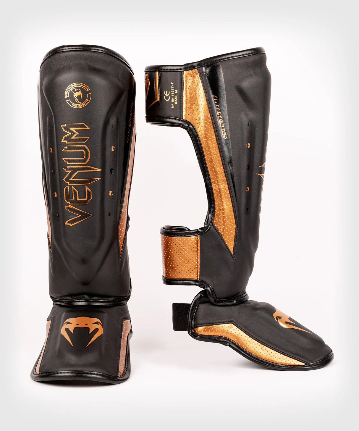 Venum Elite Evo Shin Guards - black/bronz, VENUM-04261-137