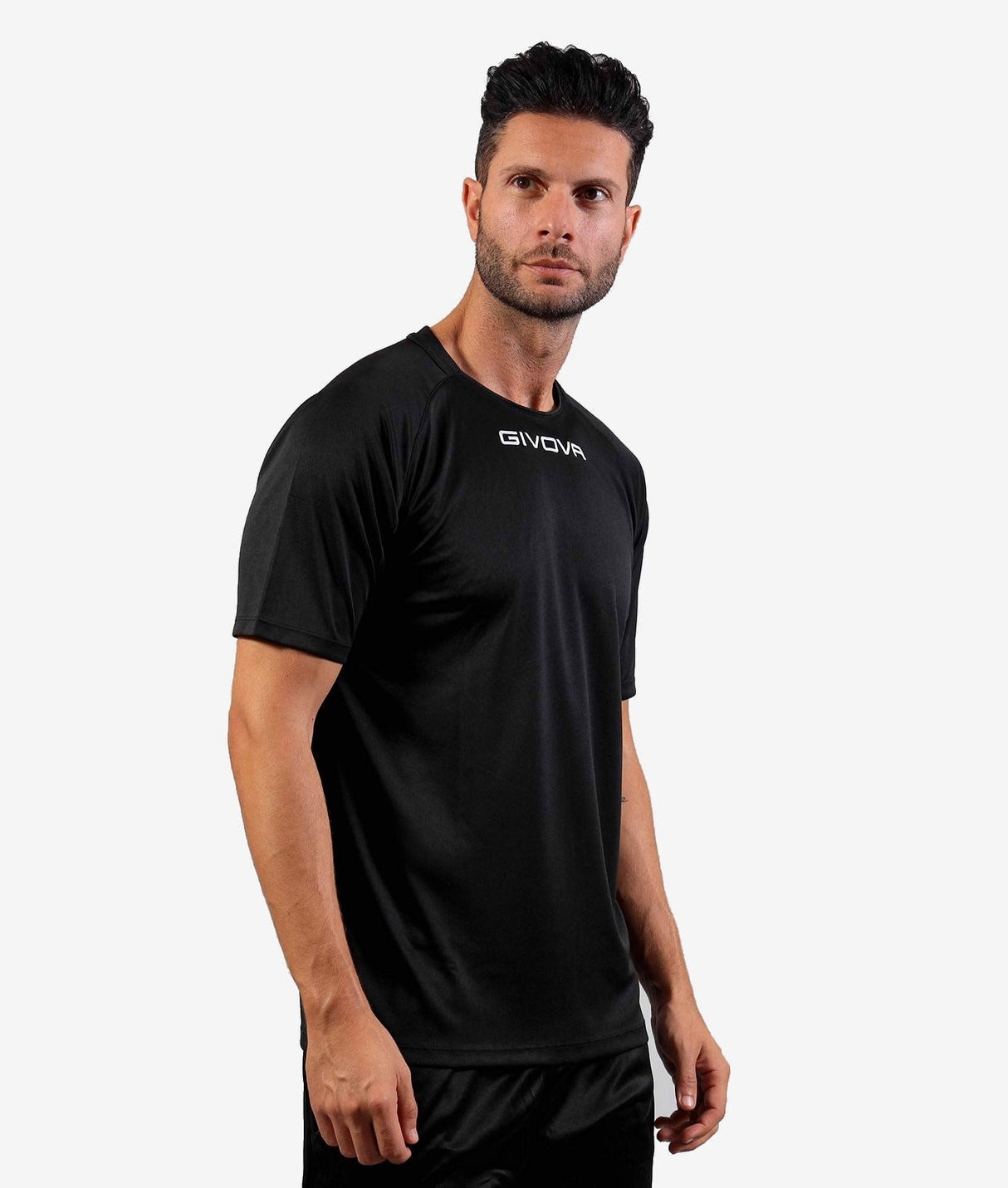 Camiseta de Interlock Givova Capo-Negro, Mac03-0010