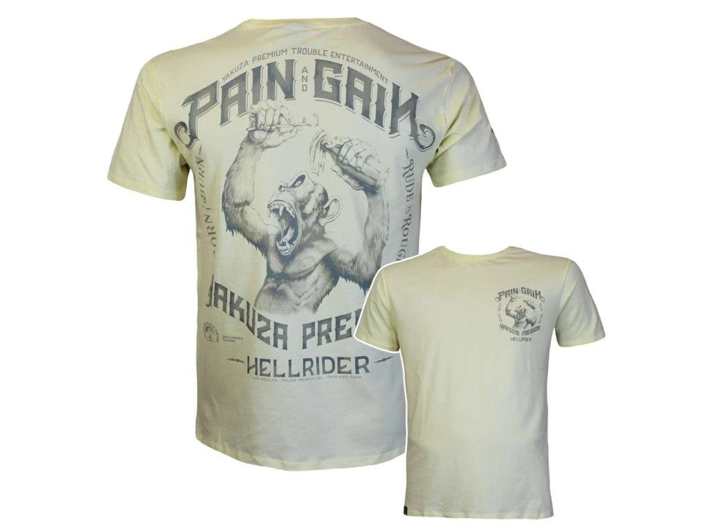 Yakuza Premium Pain and Gain men's T-shirt – yellow, YPS-3909