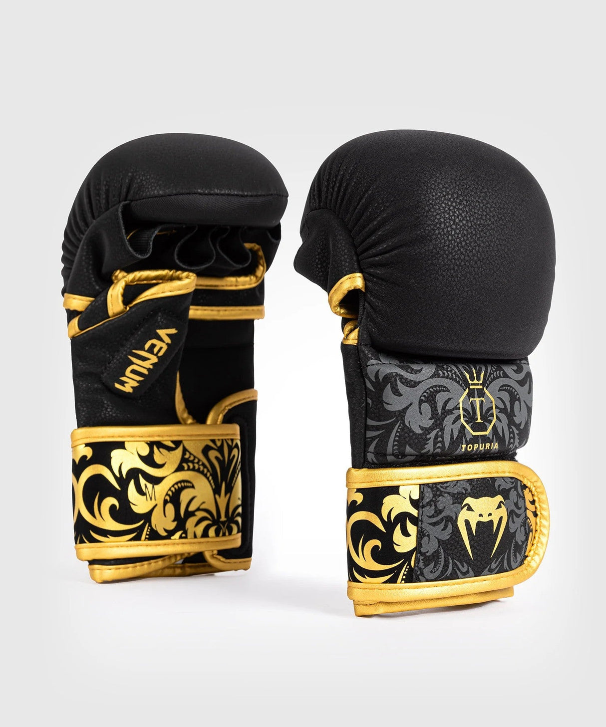Venum MMA Sparring Gloves Topuria Unmatched, black/gold – VENUM-05580-126