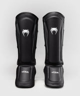Venum Streamline Shin Guards - Black/White, VENUM-06305-108