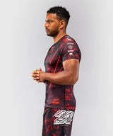Venum 20th Anniversary Short Sleeve Rashguard - Black/Red, VENUM-06100-100