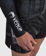Venum Karate Combat Long Sleeve Rashguard - Black/Grey, VENUM-06227-109