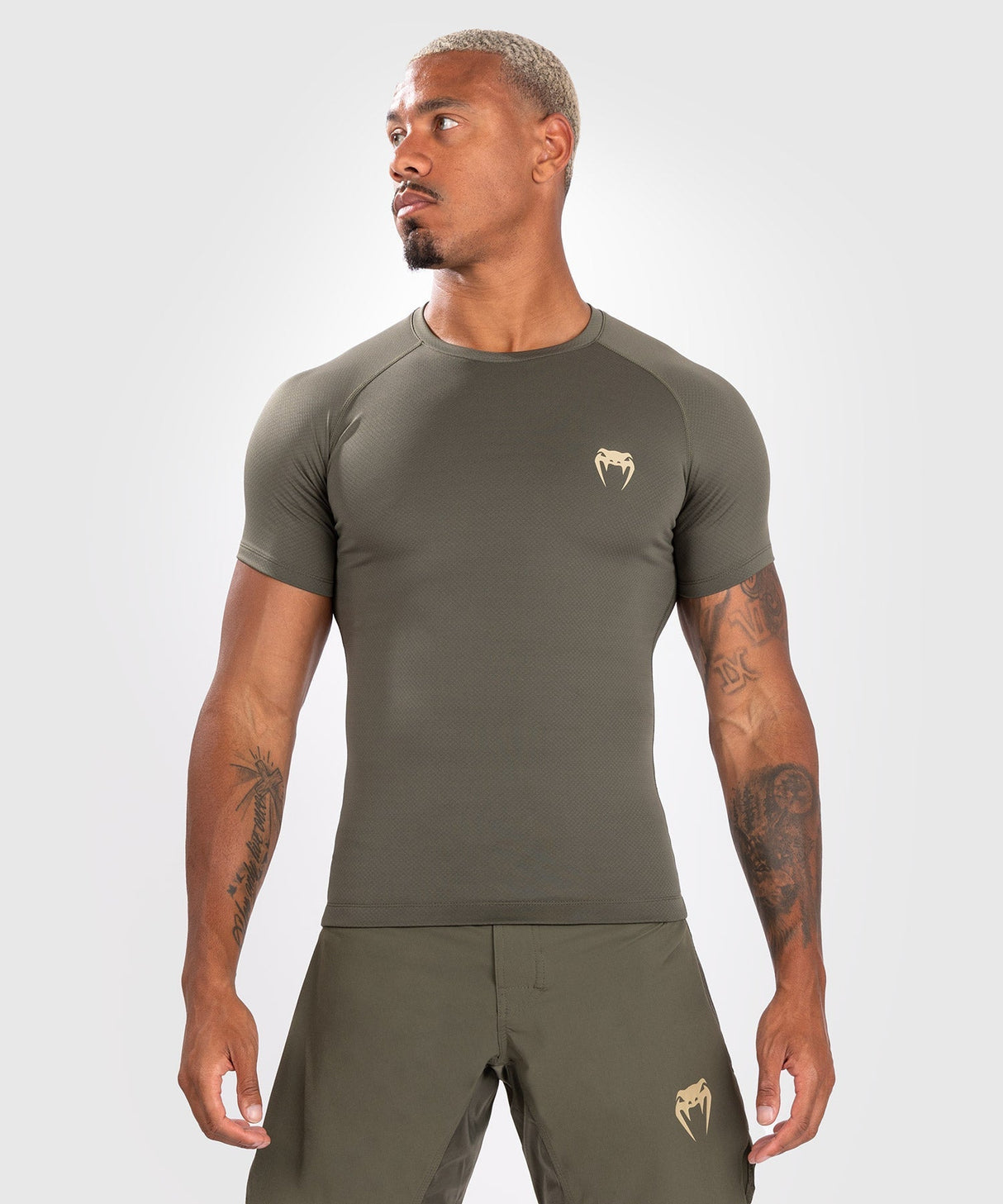 Venum Contender Kurzarm-Rashguard – Khaki, VENUM-05160-015