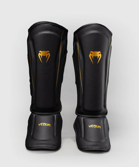 Venum Streamline Shin Guards - Black/Gold, VENUM-06305-126