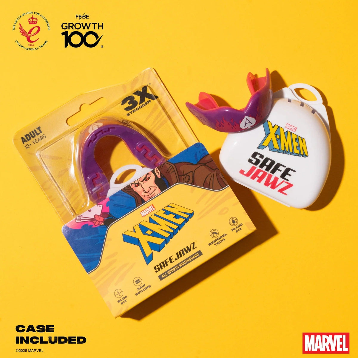 SAFEJAWZ Marvel X-Men Gambit Mouthguard – Pink, SJGambitA