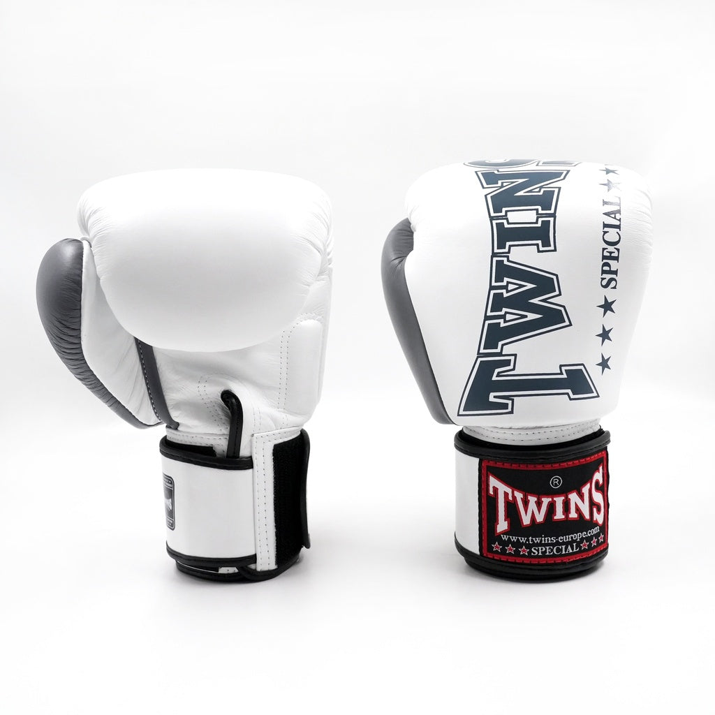 Twins Special Boxhandschuhe – Weiß/Grau, BGVL-8