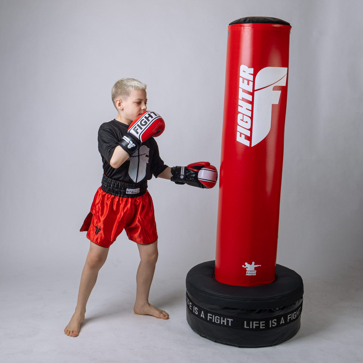 Fighter Free-Standing Boxing Bag YOUNG - white/pink