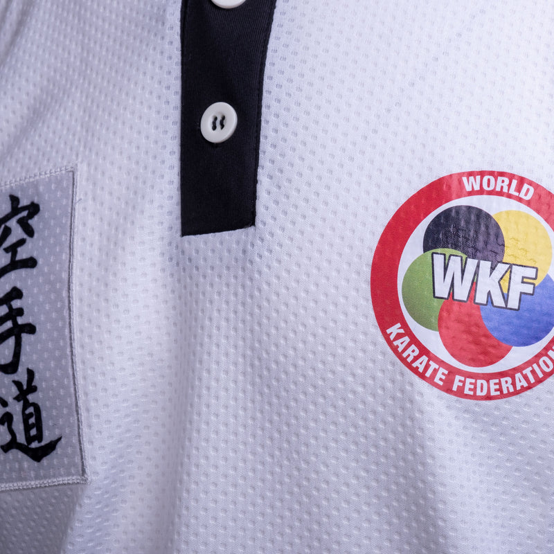 Hayashi WKF Polo Shirt- White, 75112-1
