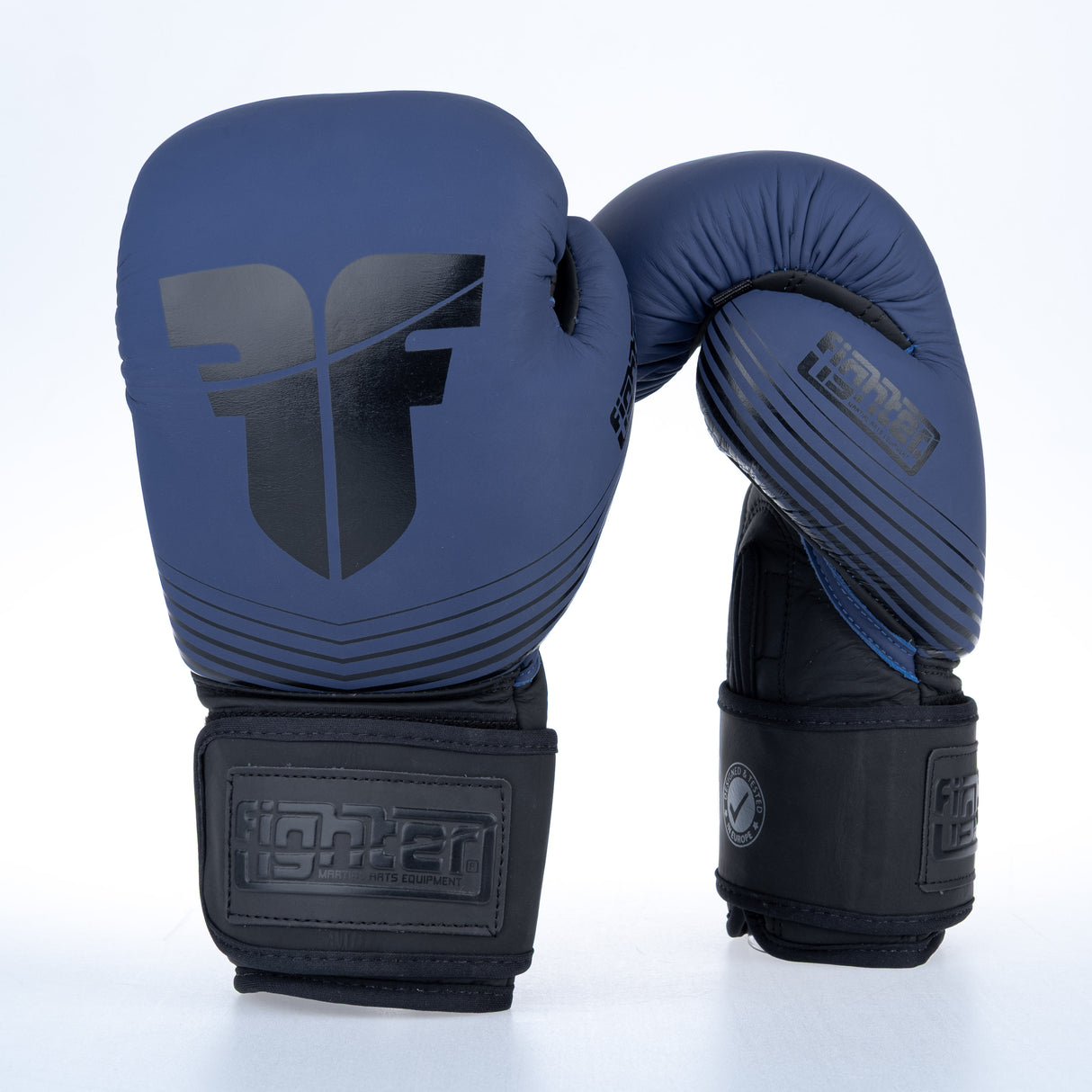 Fighter Boxhandschuhe SPLIT Stripes - blau/schwarz