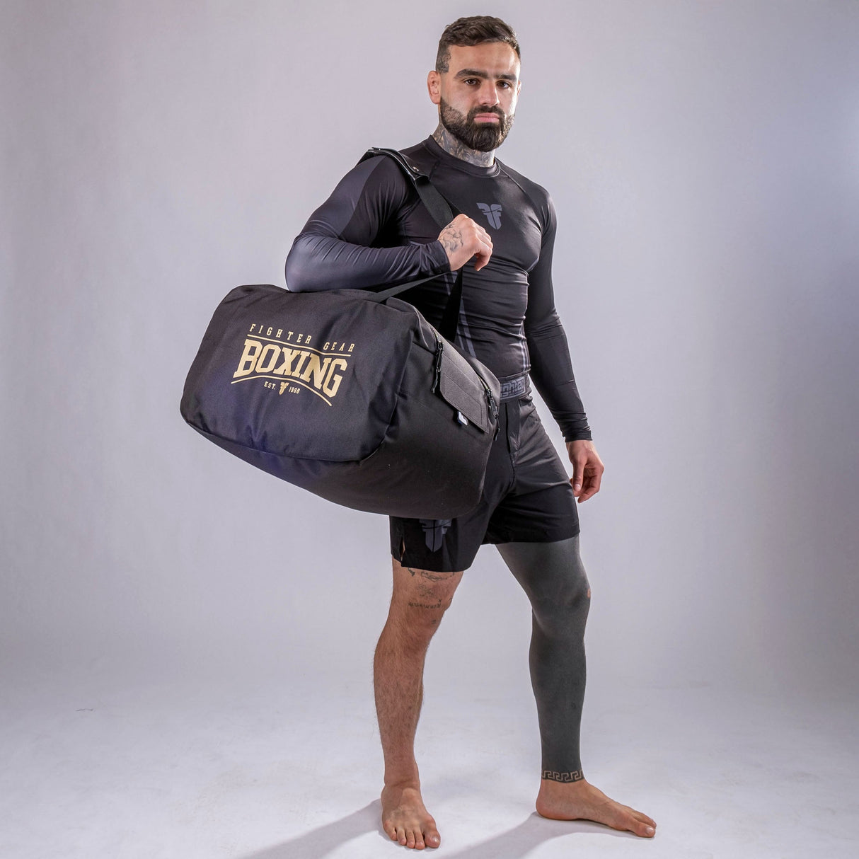 Fighter Sports Bag Boxing - black/gold, FBXBG-01