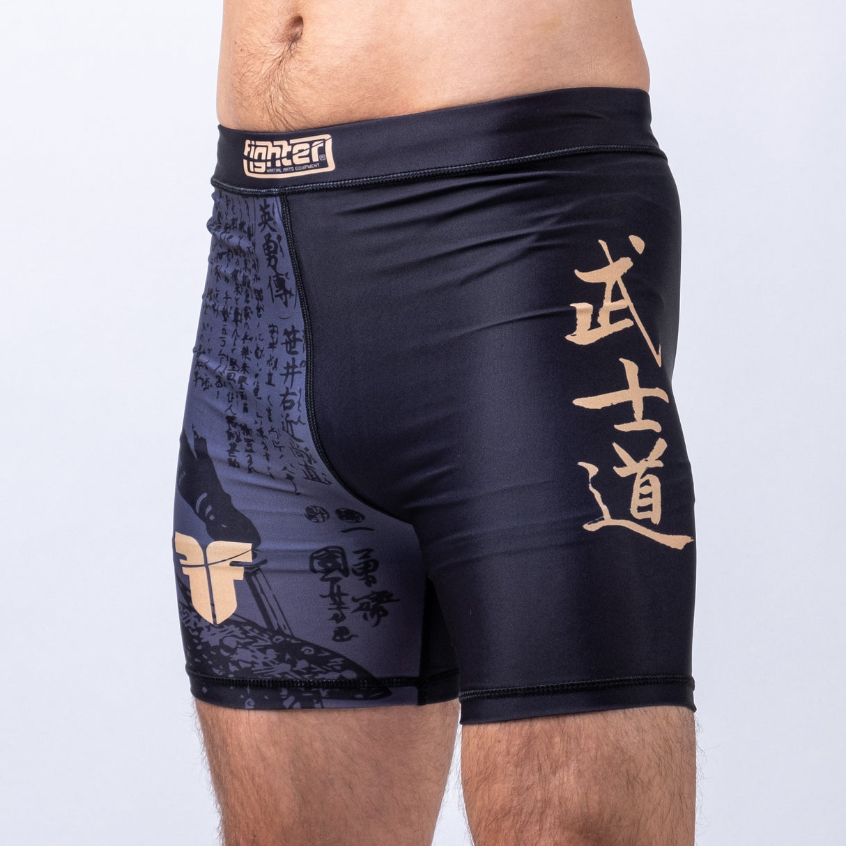 Fighter MMA Kompressionsshorts Samurai - schwarz/gold, FCSM-01-SAM