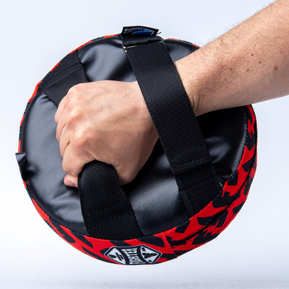 Fighter Small Round Mitt - black/red, FFM-02-03