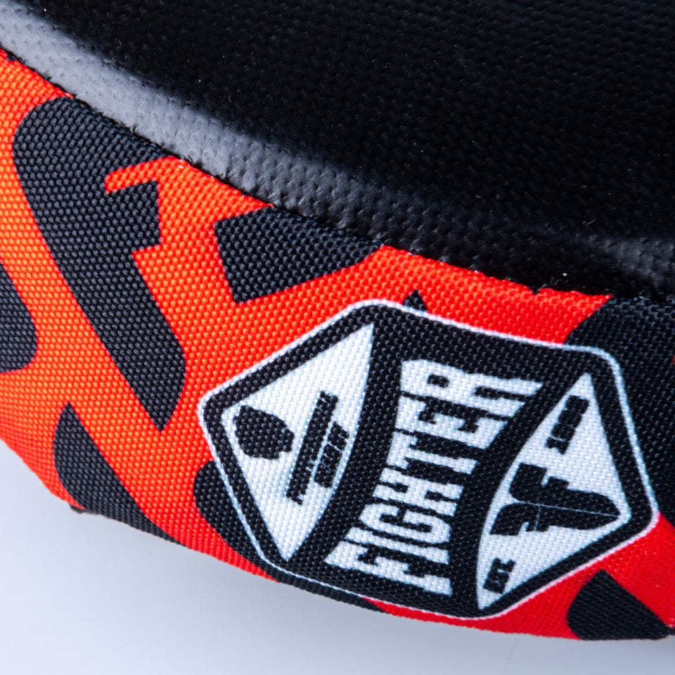 Fighter Small Round Mitt - black/red, FFM-02-03