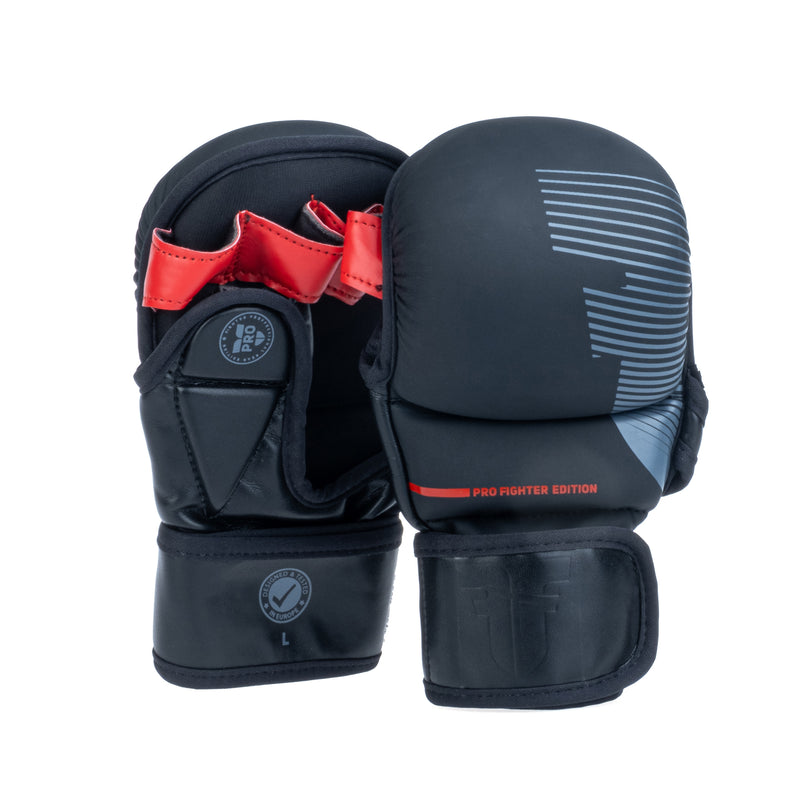 Fighter MMA Gloves Pro PU - black, FMG-PRO-001