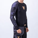 Rashguard de combat Samurai à manches longues - noir/or, FRSG-SAM-01-LS