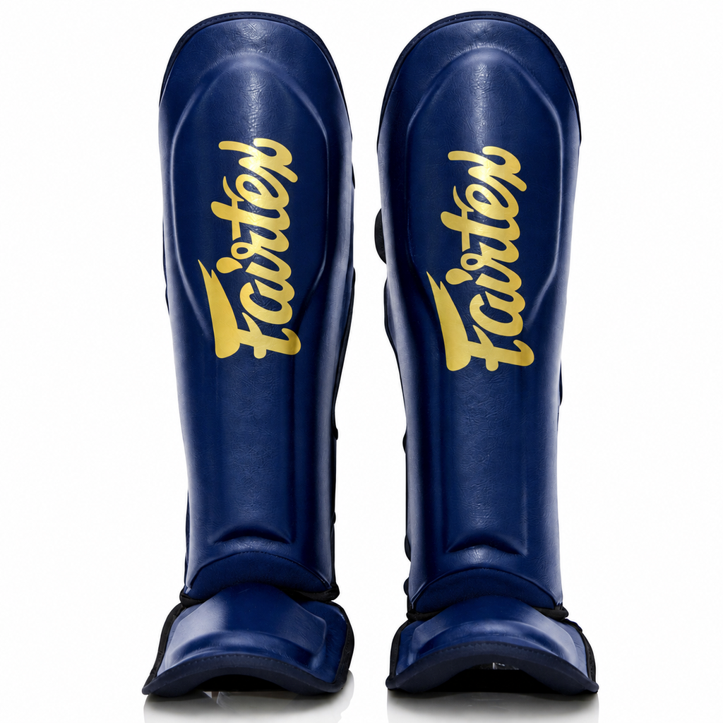 Booster Fairtex Schienbeinschoner – Blau/Gold, FXB-SG-BLGD