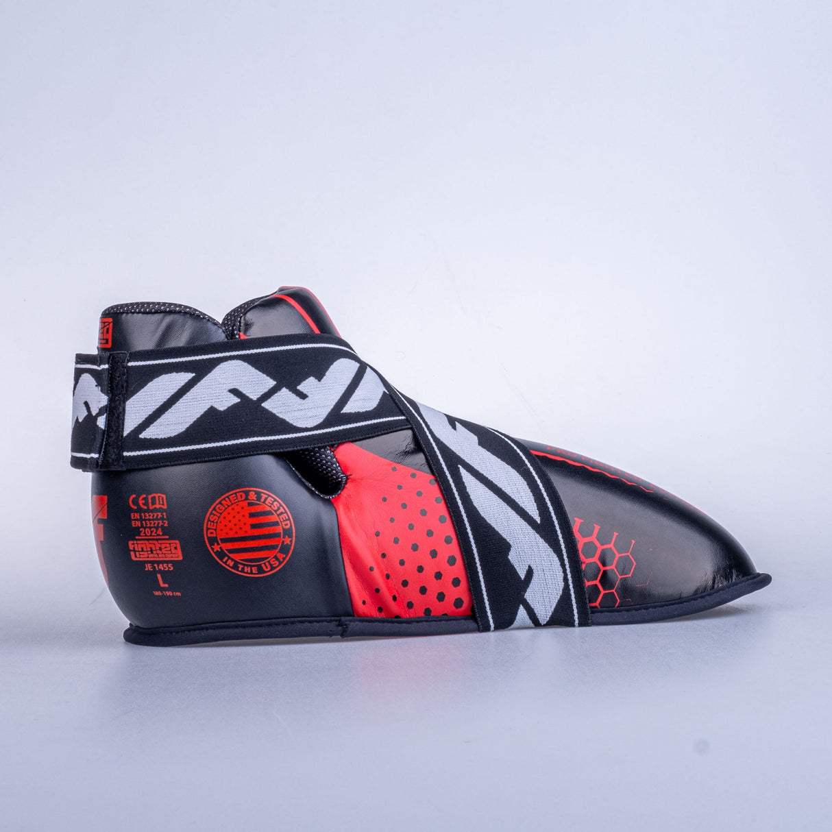 Fighter Foot Protectors - red/black, JE1455-HXGR-0203