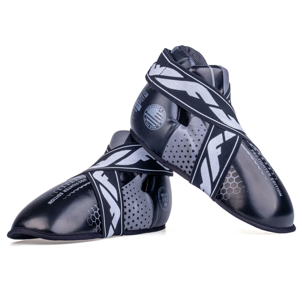 Fighter Foot Protectors - gray/black, JE1455-HXGR-0209
