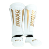 Espinilleras King Pro Boxing REVO 9 – Blanco/Dorado, KPB/SG REVO 9