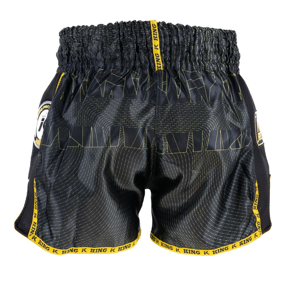 King Muay Thai Shorts – Black/Gold, KP08
