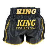 King Muay Thai Shorts – Black/Gold, KP08