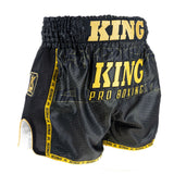 King Muay Thai Shorts – Black/Gold, KP08