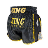 King Muay Thai Shorts – Black/Gold, KP08
