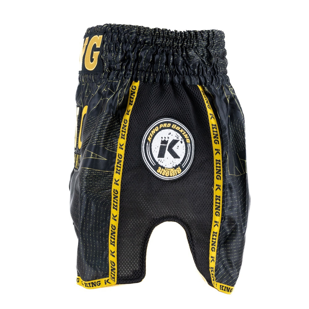 King Muay Thai Shorts – Black/Gold, KP08