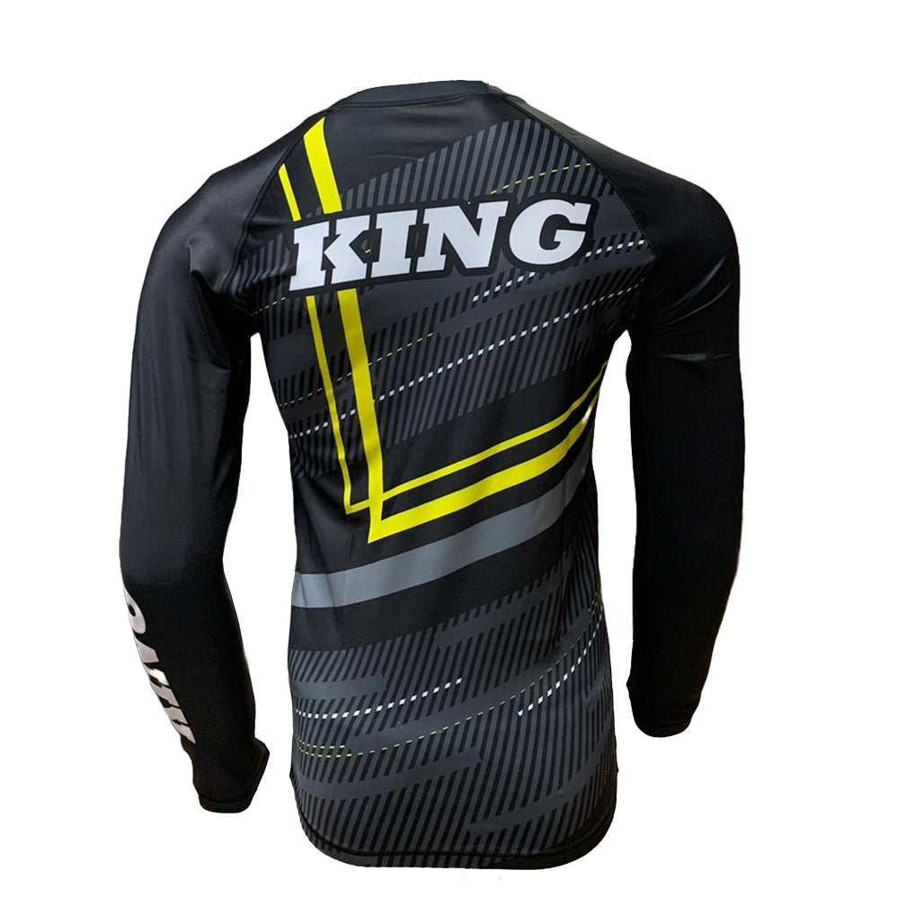 KING Blade Long Sleeve Rashguard – Black/Neon