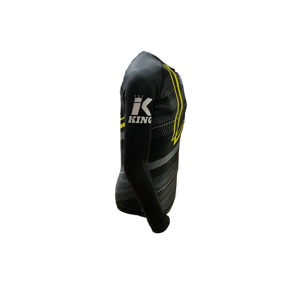 KING Blade Long Sleeve Rashguard – Black/Neon