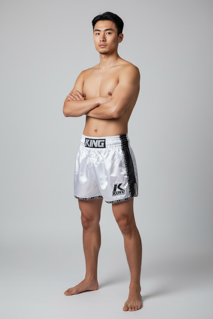 King Bangkok 3 Boxing Shorts – White