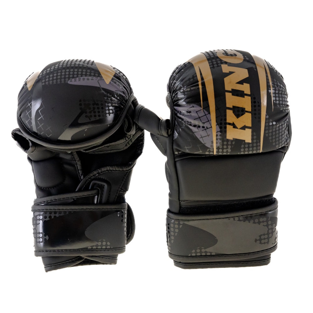 King Pro Boxing Shogun – MMA-Sparringshandschuhe, schwarz/gold – Ansicht 1
