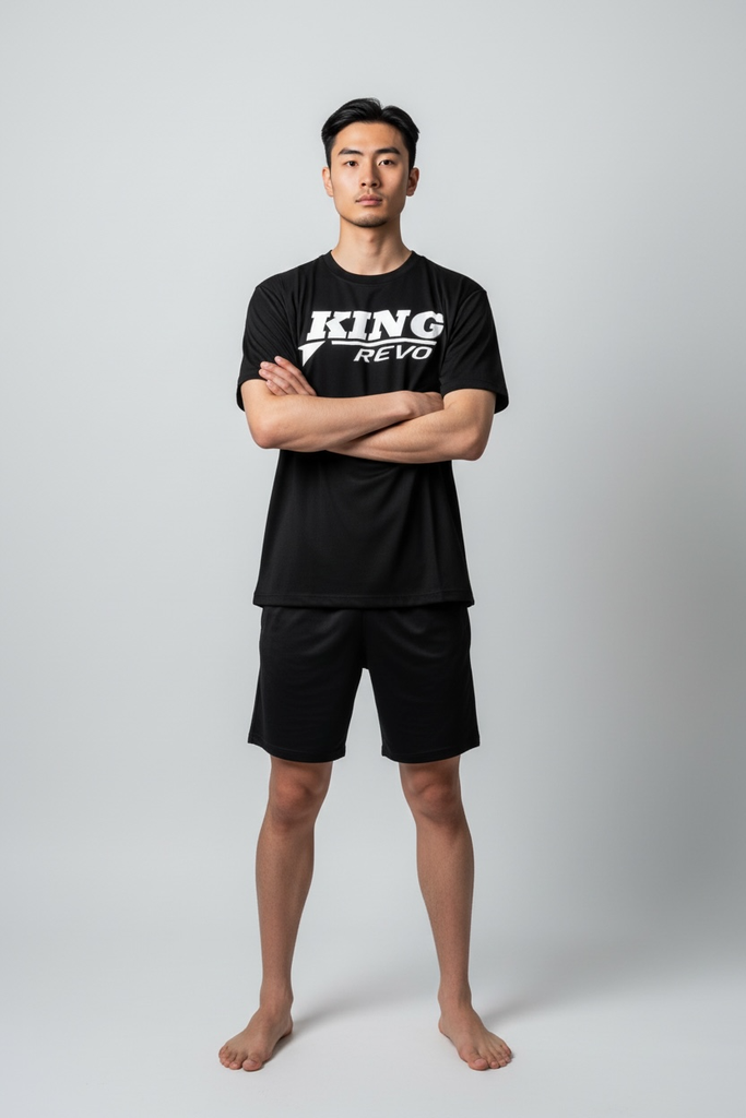 KING PRO BOXING Revo Series training T-shirt – black/white