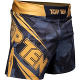 Top Ten Black Force Camo MMA Shorts – Black/Gold, 18154-99